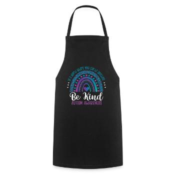 Journée de sensibilisation à l’autisme Cadeau autiste - Tablier de cuisine - noir - Devant - AI Model Male 185 dark (185cm)