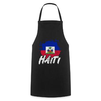 Haiti - Kochschürze - Schwarz - Vorne - AI Model Male 185 dark (185cm)