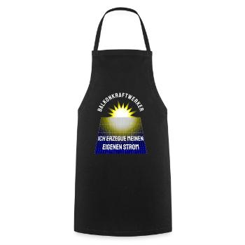 Balcony Power Plant Solar Photovoltaics - Cooking Apron - black - Front - AI Model Male 185 dark (185cm)