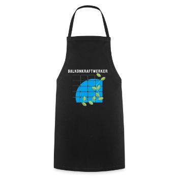 Balcony Power Plant Solar Photovoltaics - Cooking Apron - black - Front - AI Model Male 185 dark (185cm)