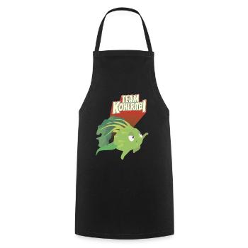 Équipe de chou-rave Légumes Vegan - Tablier de cuisine - noir - Devant - AI Model Male 185 dark (185cm)