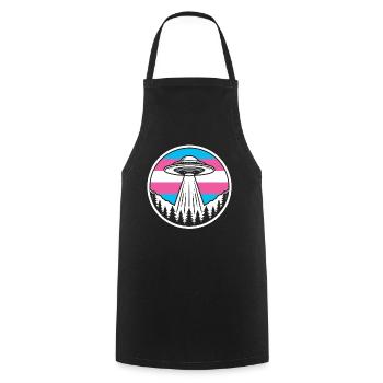 Alien UFO Alien Galaxy Geschnek - Cooking Apron - black - Front - AI Model Male 185 dark (185cm)