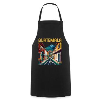 Guatemala - Cooking Apron - black - Front - AI Model Male 185 dark (185cm)