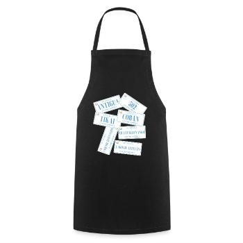 Antigua-Barbuda Île des Caraïbes Cadeau de vacances - Tablier de cuisine - noir - Devant - AI Model Male 185 dark (185cm)