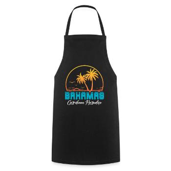 Bahamas Île des Caraïbes Cadeau d’été de l’Atlantique - Tablier de cuisine - noir - Devant - AI Model Male 185 dark (185cm)