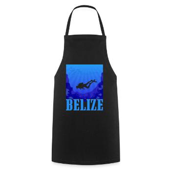 Belize Latino Belizer Belizerin Maya Geschenk - Kochschürze - Schwarz - Vorne - AI Model Male 185 dark (185cm)