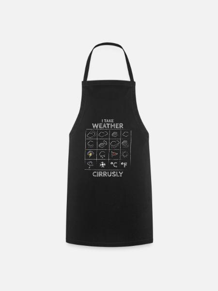 Je prends météo météorologue météo ciel - Tablier de cuisine - noir