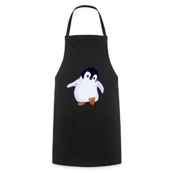 Cute Penguin - Cooking Apron - black - Front - AI Model Male 185 dark (185cm)