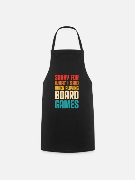 Brettspiel Brettspiele Spieleabend Spiele Geschenk - Kochschürze - Schwarz
