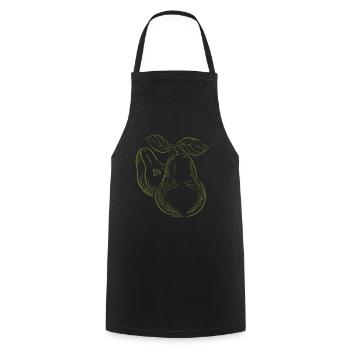 Poires astucieuses avec des feuilles - Tablier de cuisine - noir - Devant - AI Model Male 185 dark (185cm)