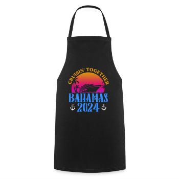 Bahamas Île des Caraïbes Cadeau d’été de l’Atlantique - Tablier de cuisine - noir - Devant - AI Model Male 185 dark (185cm)