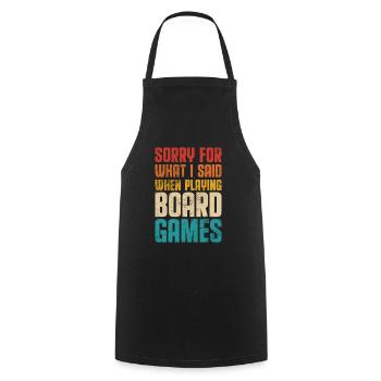 board game - Cooking Apron - black - Front - AI Model Male 185 dark (185cm)