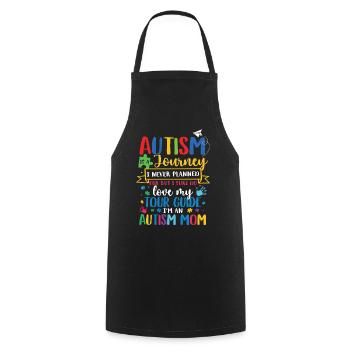 Journée de sensibilisation à l’autisme Cadeau autiste - Tablier de cuisine - noir - Devant - AI Model Male 185 dark (185cm)