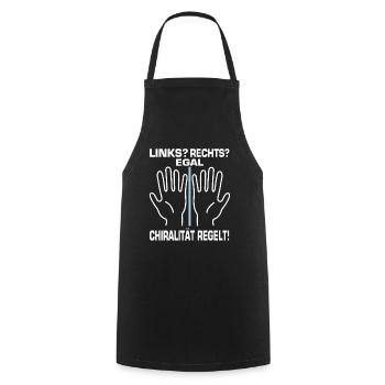Chiralität Regelt! Chemie Chemiker - Kochschürze - Schwarz - Vorne - AI Model Male 185 dark (185cm)
