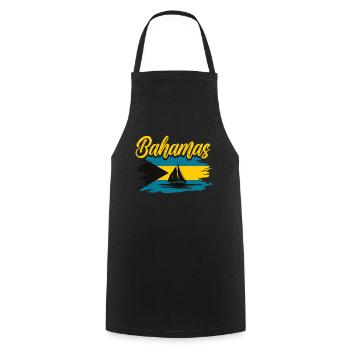 Bahamas Île des Caraïbes Cadeau d’été de l’Atlantique - Tablier de cuisine - noir - Devant - AI Model Male 185 dark (185cm)