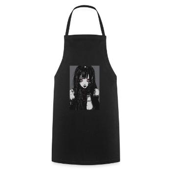 Horror Anime Manga Japan Japanese Creepy Kawaii - Kochschürze - Schwarz - Vorne - AI Model Male 185 dark (185cm)