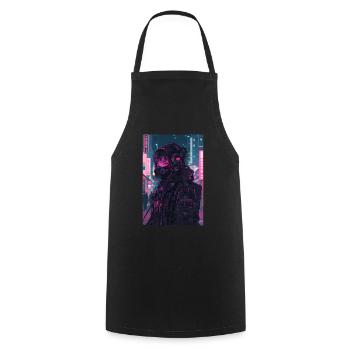 Horror Anime Manga Japan Japanese Creepy Kawaii - Cooking Apron - black - Front - AI Model Male 185 dark (185cm)