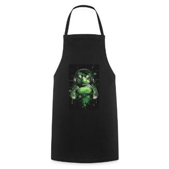 Turtle Headphones Headphones Music - Cooking Apron - black - Front - AI Model Male 185 dark (185cm)