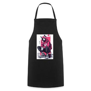Otaku Streetwear Japan Cyberpunk Techwear Anime - Cooking Apron - black - Front - AI Model Male 185 dark (185cm)