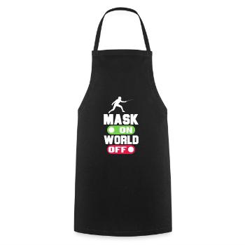 Fencing Sword Sabre Epee Fencing Gift - Cooking Apron - black - Front - AI Model Male 185 dark (185cm)