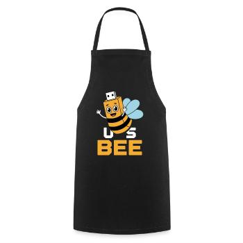 USBEE Bee avec clé USB - Tablier de cuisine - noir - Devant - AI Model Male 185 dark (185cm)
