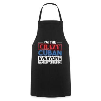 Caraïbes Cuba Drapeau Cubain Cadeau - Tablier de cuisine - noir - Devant - AI Model Male 185 dark (185cm)