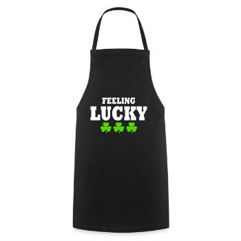 feeling lucky - Kochschürze - Schwarz - Vorne - AI Model Male 185 dark (185cm)