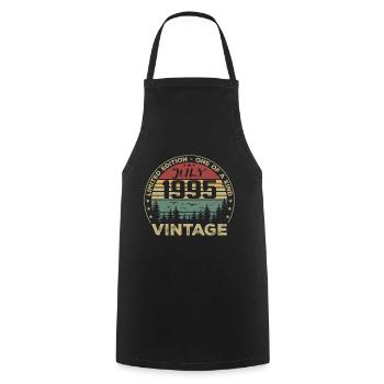 Cadeau D'anniversaire Juillet 1995 Vintage 1995 - Tablier de cuisine - noir - Devant - AI Model Male 185 dark (185cm)