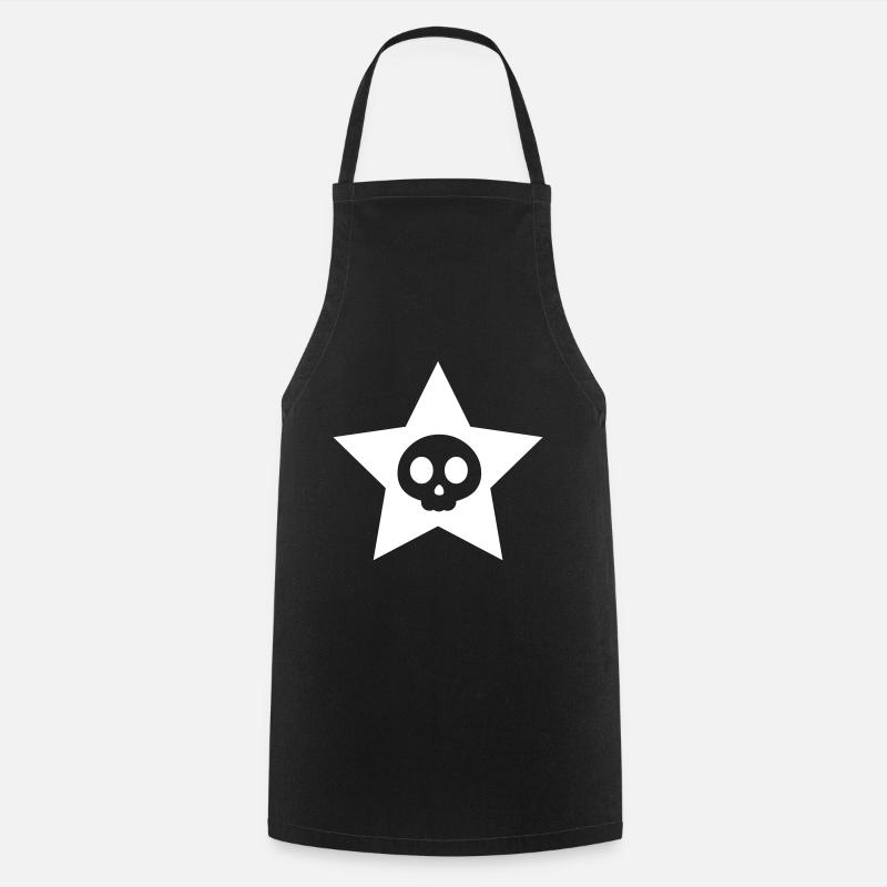 Star skull - Cooking Apron - black