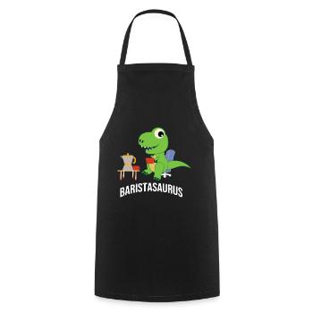 Barista Saying Coffee Coffeeshop Papa - Cooking Apron - black - Front - AI Model Male 185 dark (185cm)