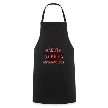 Alerta Antifa - Tablier de cuisine - noir - Devant - AI Model Male 185 dark (185cm)