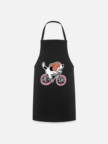 Beagle Hundefahrrad Hund Puppy - Kochschürze - Schwarz