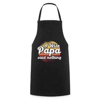Klug Vater Vati Papa - Kochschürze - Schwarz - Vorne - AI Model Male 185 dark (185cm)