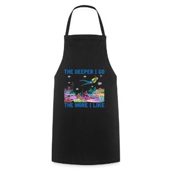 Diving Adventure Divers Sea Ocean - Cooking Apron - black - Front - AI Model Male 185 dark (185cm)