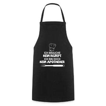 Ich brauche kein Rezept bin doch kein Apotheker - Kochschürze - Schwarz - Vorne - AI Model Male 185 dark (185cm)