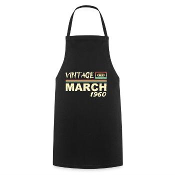 Mars 1960 - March 1960 - Tablier de cuisine - noir - Devant - AI Model Male 185 dark (185cm)