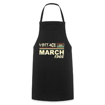 March 1966 - March 1966 - Cooking Apron - black - Front - AI Model Male 185 dark (185cm)