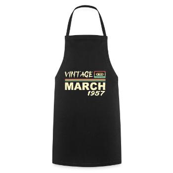 Mars 1957 - March 1957 - Tablier de cuisine - noir - Devant - AI Model Male 185 dark (185cm)