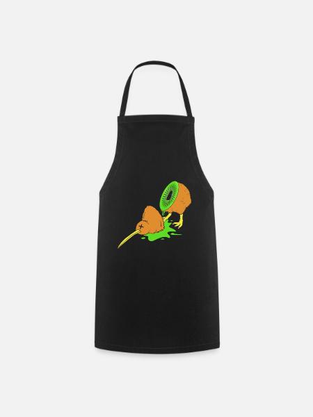 kiwi-oiseau kiwi - Tablier de cuisine - noir