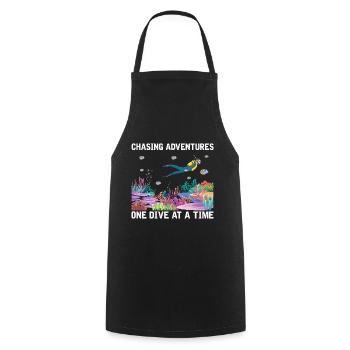 Diving Adventure Divers Sea Ocean - Cooking Apron - black - Front - AI Model Male 185 dark (185cm)