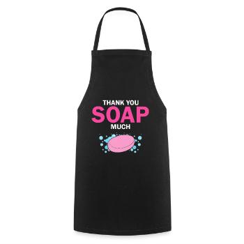 Conception de fabrication de savon pour les conceptions de fabricants de savon - Tablier de cuisine - noir - Devant - AI Model Male 185 dark (185cm)