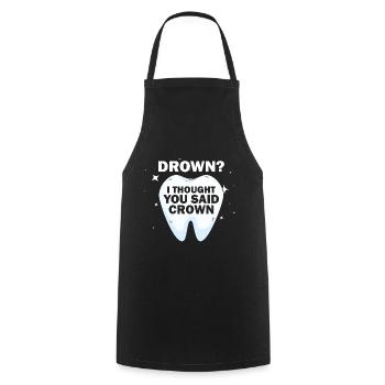 Orthodontic technician and dental laboratory - Cooking Apron - black - Front - AI Model Male 185 dark (185cm)