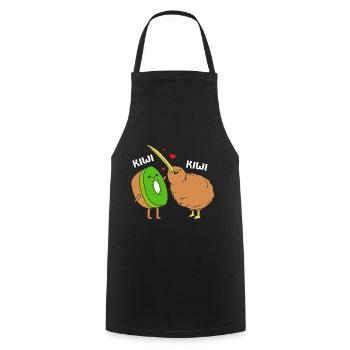 kiwi-bird kiwi bird - Cooking Apron - black - Front - AI Model Male 185 dark (185cm)