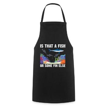With Dolphins Swimming Dolphin Ocean Sea Mammal - Cooking Apron - black - Front - AI Model Male 185 dark (185cm)