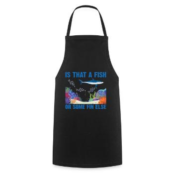 With Dolphins Swimming Dolphin Ocean Sea Mammal - Cooking Apron - black - Front - AI Model Male 185 dark (185cm)
