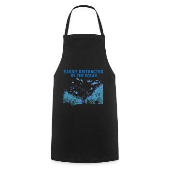 Reefs Ocean Sea Marine Biologist Diving Divers - Cooking Apron - black - Front - AI Model Male 185 dark (185cm)