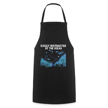 Reefs Ocean Sea Marine Biologist Diving Divers - Cooking Apron - black - Front - AI Model Male 185 dark (185cm)