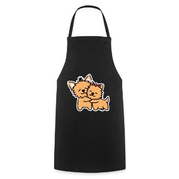 Yorkshire Terrier Hug Chien Yorkie - Tablier de cuisine - noir - Devant - AI Model Male 185 dark (185cm)