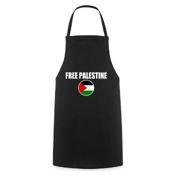 Free palestine - Tablier de cuisine - noir - Devant - AI Model Male 185 dark (185cm)