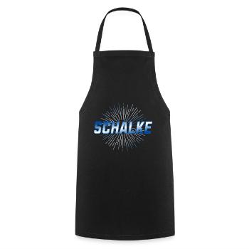 Schalke - Kochschürze - Schwarz - Vorne - AI Model Male 185 dark (185cm)